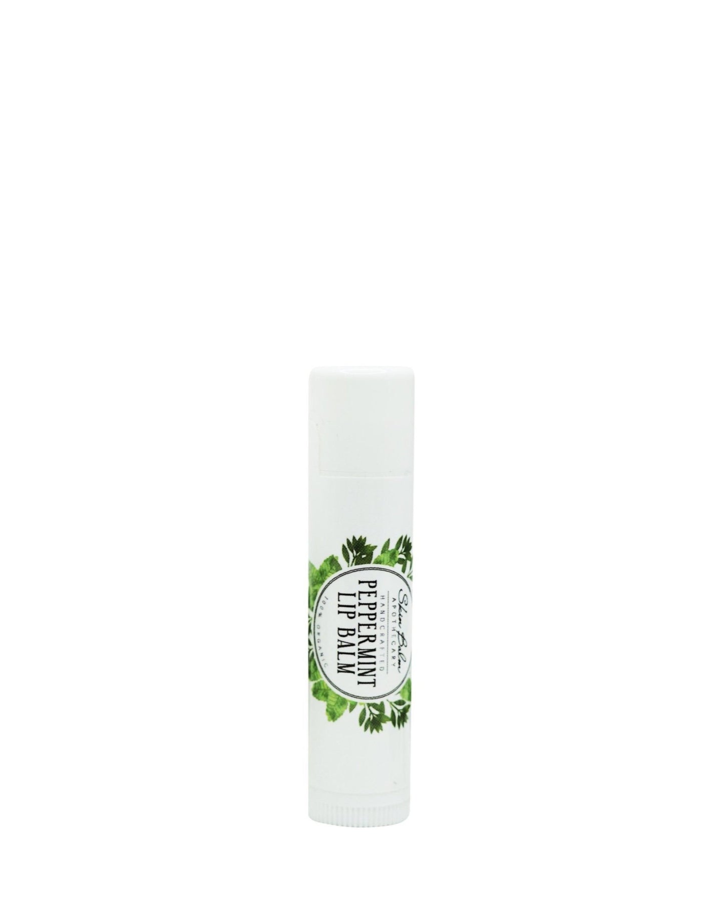 Peppermint Lip Balm against a white background.